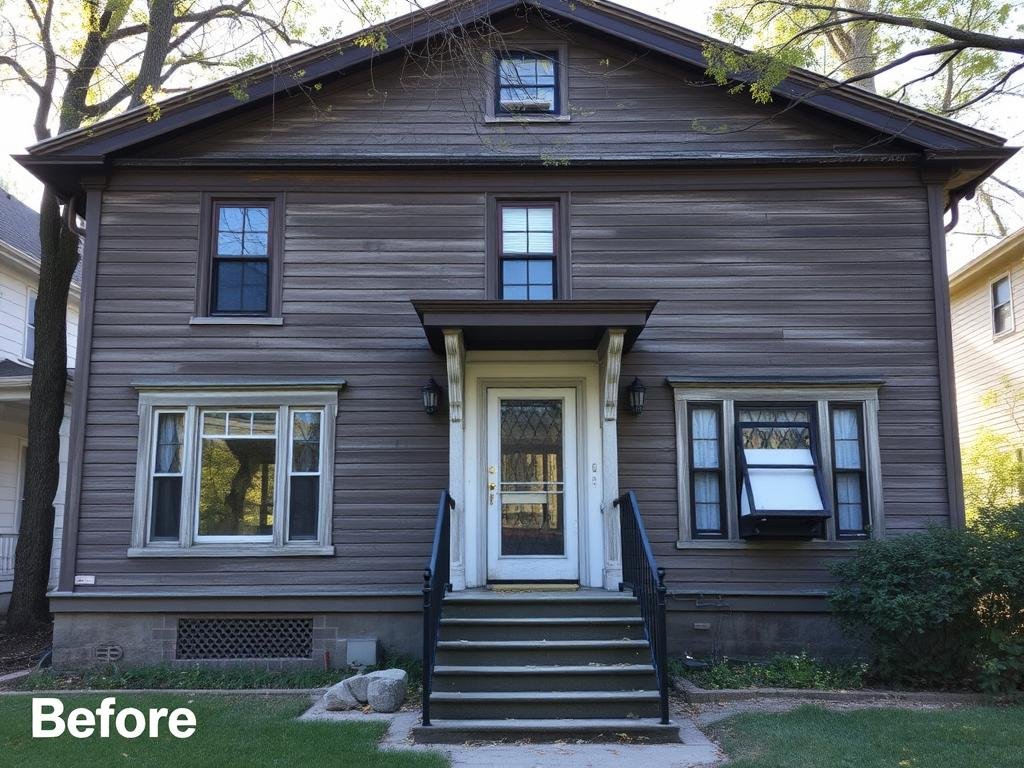 Before photo of Oak Park home renovation by Carpentry Illinois Before photo of Oak Park home renovation by Carpentry Illinois
