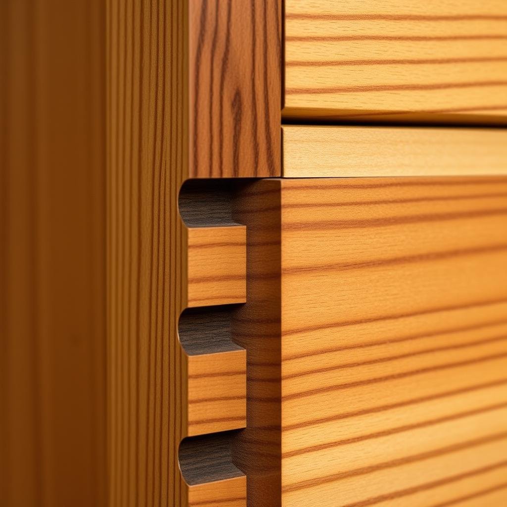 Close-up of detailed woodworking showing the precision of the best carpentry in Illinois