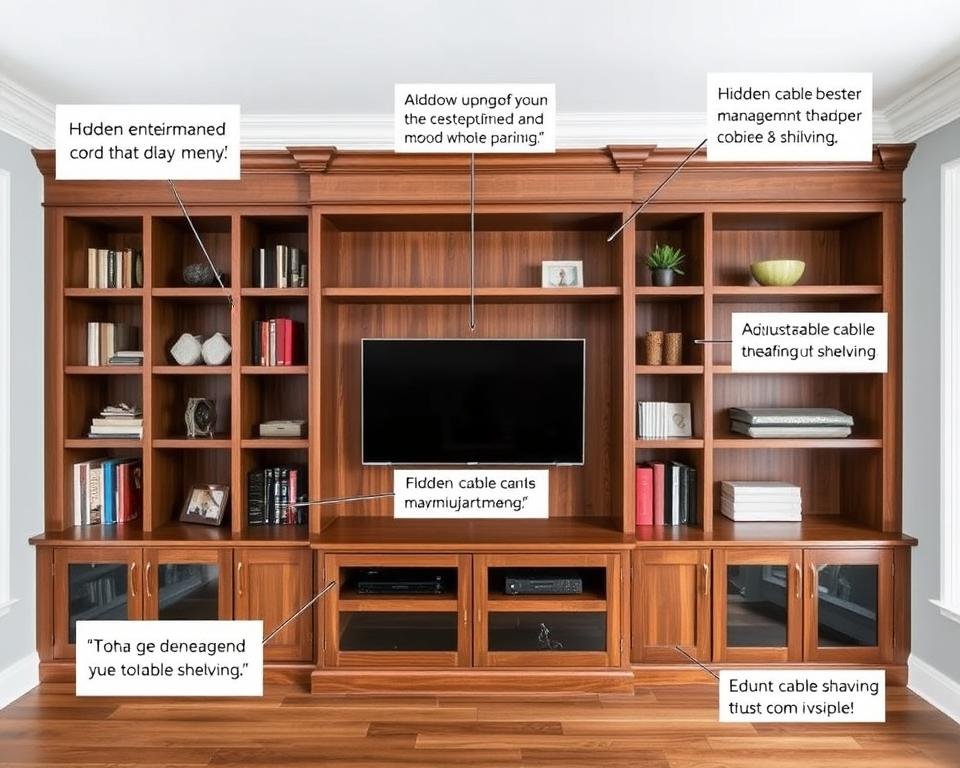 Custom entertainment center built by the best carpentry in Illinois